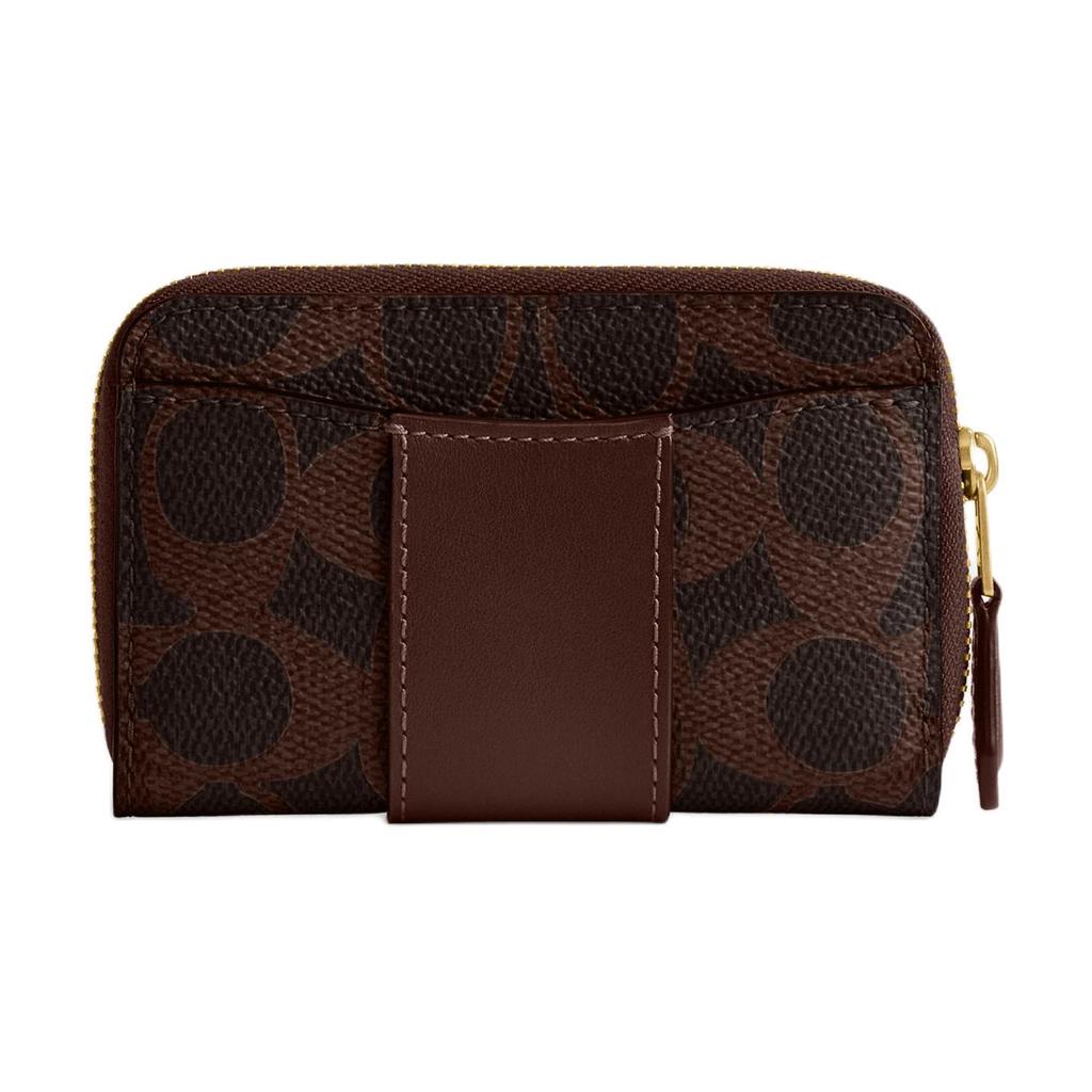 Coach Classic Logo Surround Synthetic Leather Card Case Women accessories Maple-Brown CR552-B4MPL