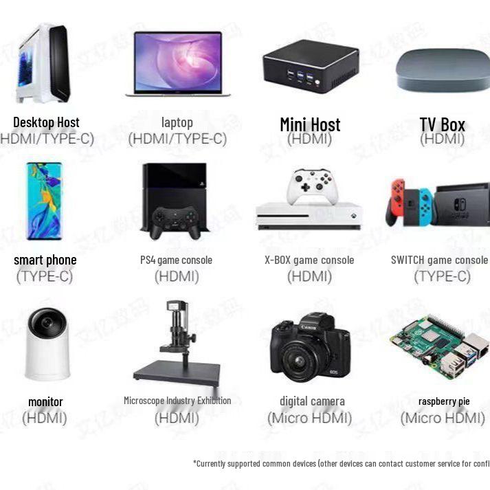 Monitor portabil HD multifuncțional de 13,3" pentru dispozitive portabile, SWITCH și computer cu suport pentru conexiune cu o singură linie pentru telefon mobil.