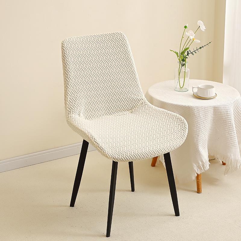 Jacquard Curved Chair Cover Anti-slip Stretch Dining Chair Covers All-inclusive Furniture Protector Funda Silla Housse De Chaise