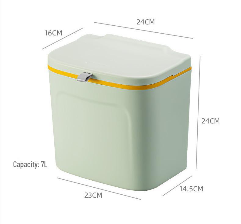Ścienny Kosz na Śmieci do Łazienki z Pokrywką, Duża Pojemność do Przechowywania Odpadów z Kuchni i Papieru Toaletowego