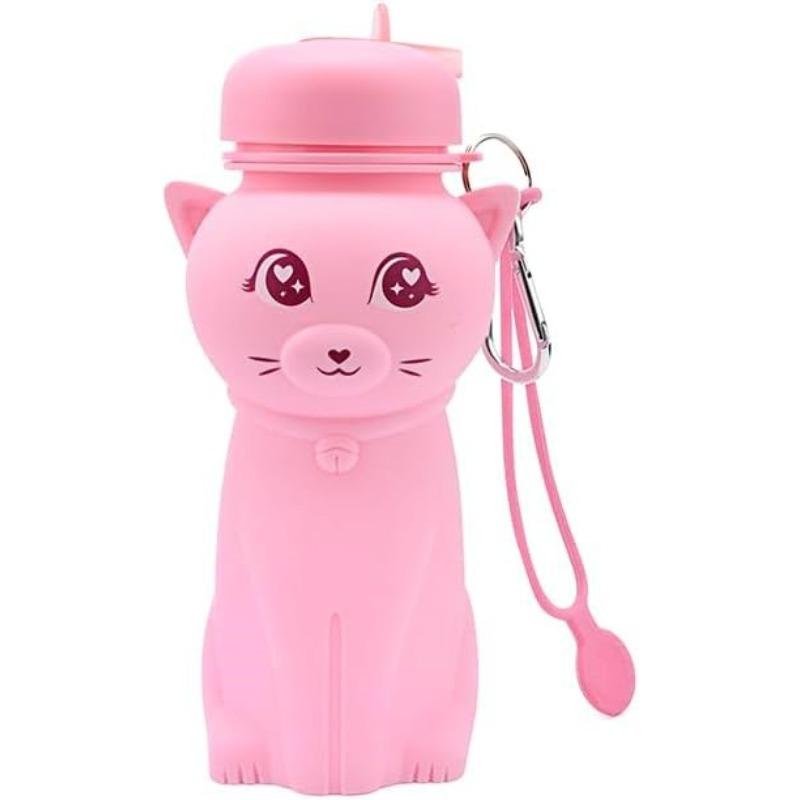 Fashion Creative Student Sports Silicone Bottle Portable Outdoor Travel Kettle Cute Children Silicone Cup