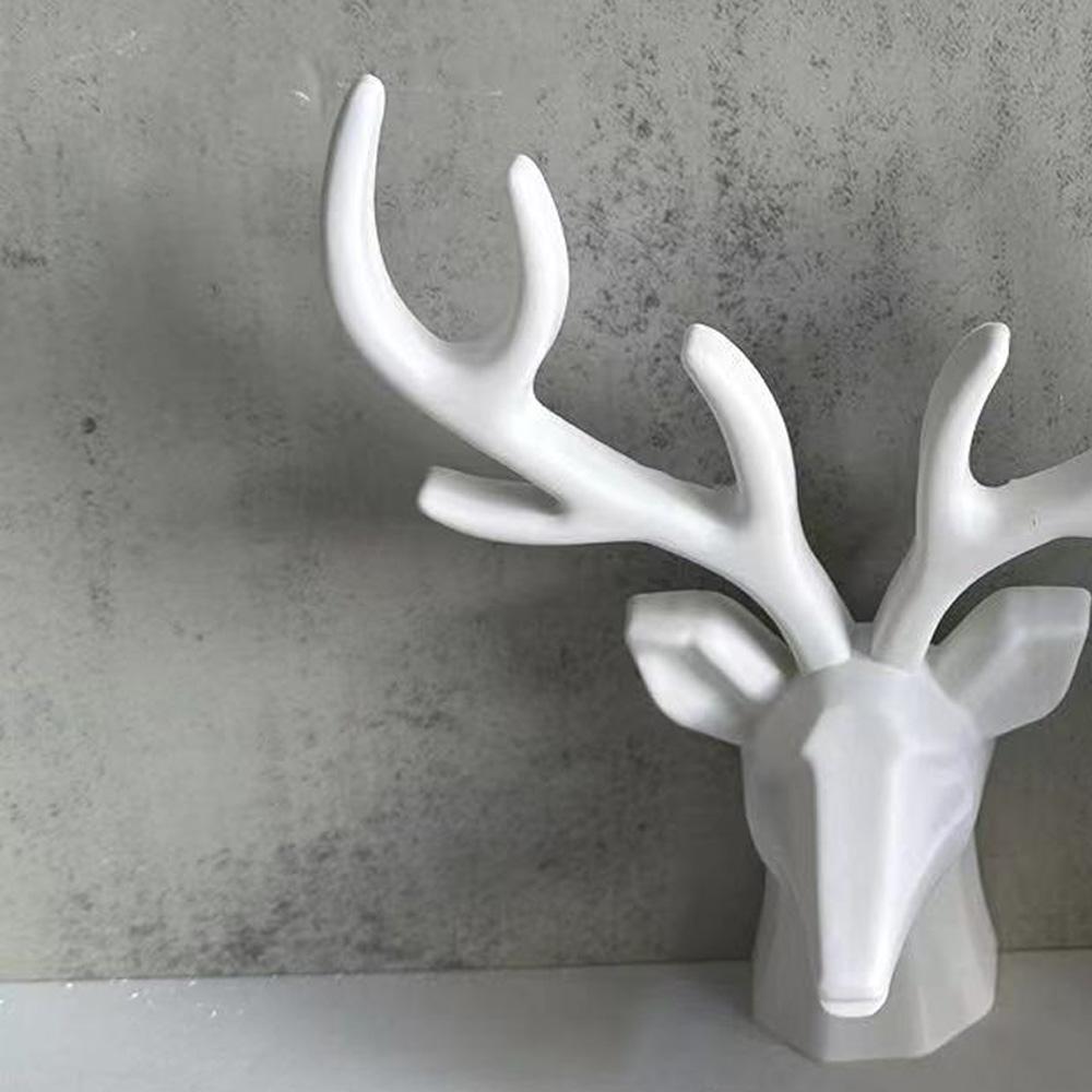 Large and Small Elk Ornaments Silicone Mold Wall Hanging Plaster Ornaments Christmas Elk Shaped Decorative Mold Home Decoration