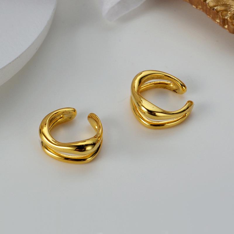 Stylish Double Layer Hollow Ear Clip (No Piercing)