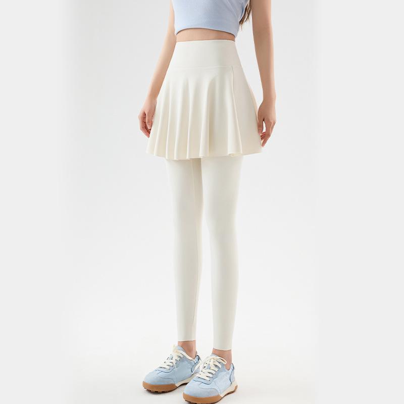 Two-Piece Look Leggings: Hip-Covering, Slimming Yoga Pants for Spring/Autumn 2026