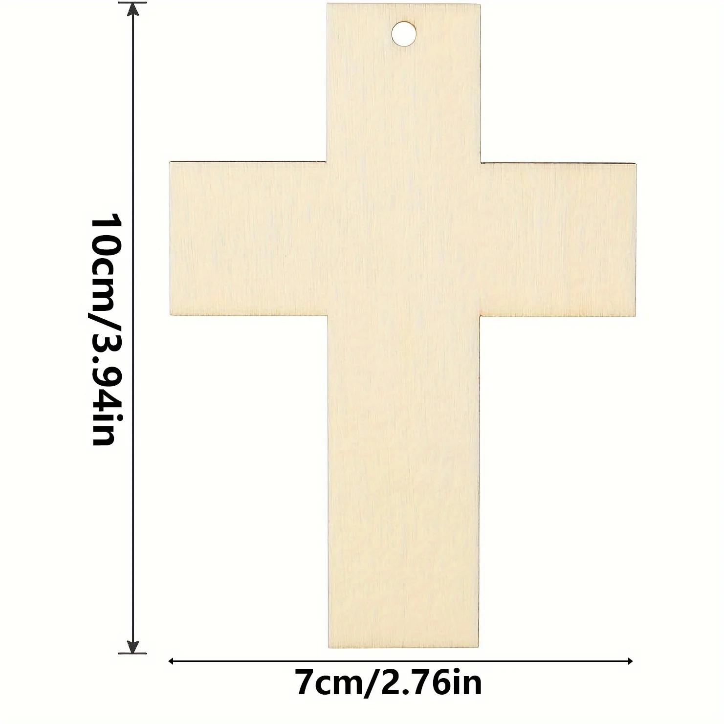 

Top Quality 48Pc Blank Wooden Cross Unfinished Cross Shaped Wood Cutouts for DIY Projects Sunday School Church Home Decoration