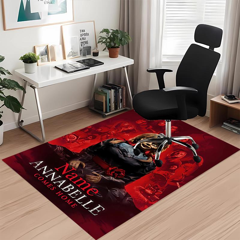 Custom Name Halloween horror Printed Carpet, for Office Chair Living Room Bedroom Kitchen Room Decor Gifts.