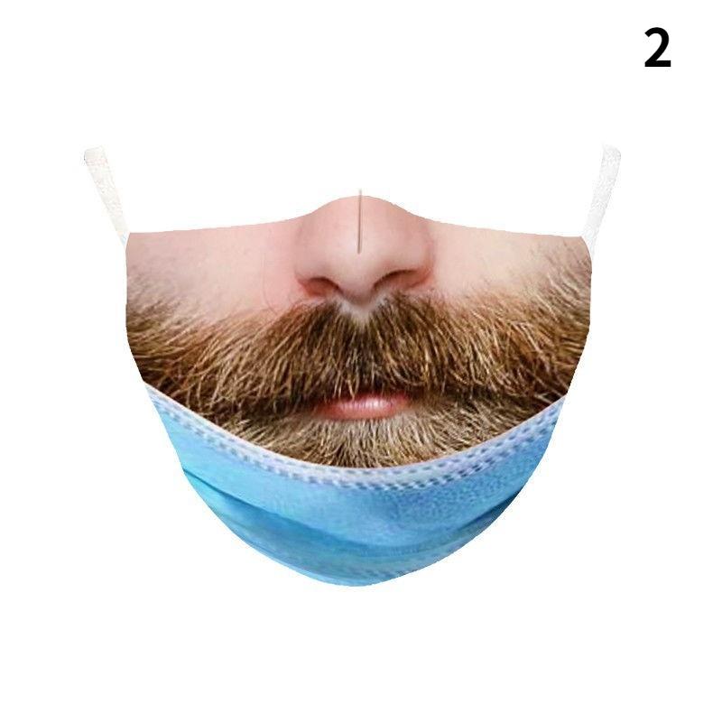 2021 Halloween Spoof 3D Printed Unisex Mask Wind and Dust Mask