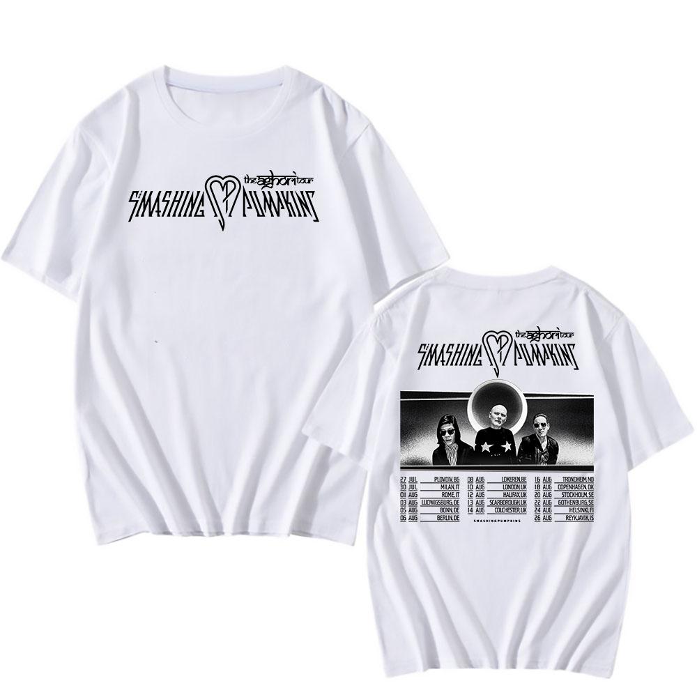 The Aghori Tour  2025 New Tshirts The Smashing Pumpkins Print T-shirt Alternative Rock Band Hip Hop T Shirt Cotton Mens Tees Top