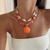 Beaded Necklace Bohemian Ocean Style Accessories Ladies Summer Shell Stacked Collarbone Chain
