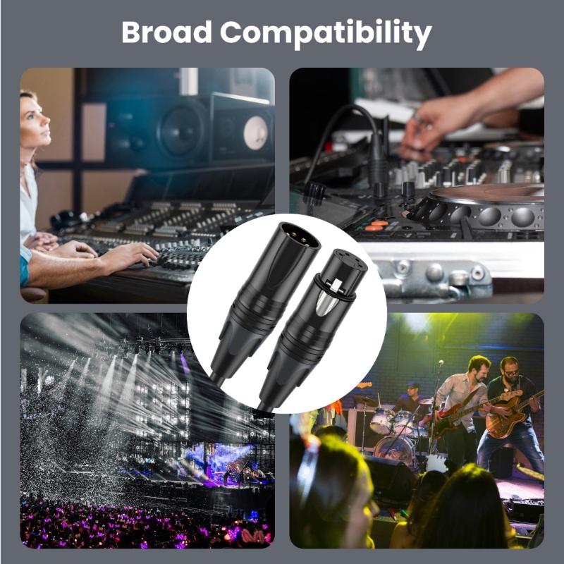 Durability 4Pin XLR Male to Female Y Splitter Cable for Splitting Merging Sound Signal in Professional Music Systems