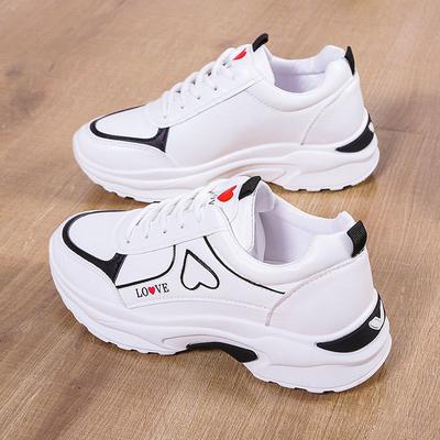 Zapatillas de Plataforma de Moda para Primavera Zapatos Casuales para Mujer Zapatillas de Cuña Zapatos Cálidos de Algodón para Mujer Zapatos Gruesos con Cordones Zapatillas para Correr para Mujer