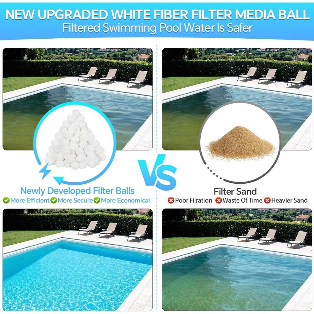 Swimming Pool Filter Cleaning Balls 200/500/700g Sewage Treatment Water Purification Environmentally Friendly Fiber Filter Balls