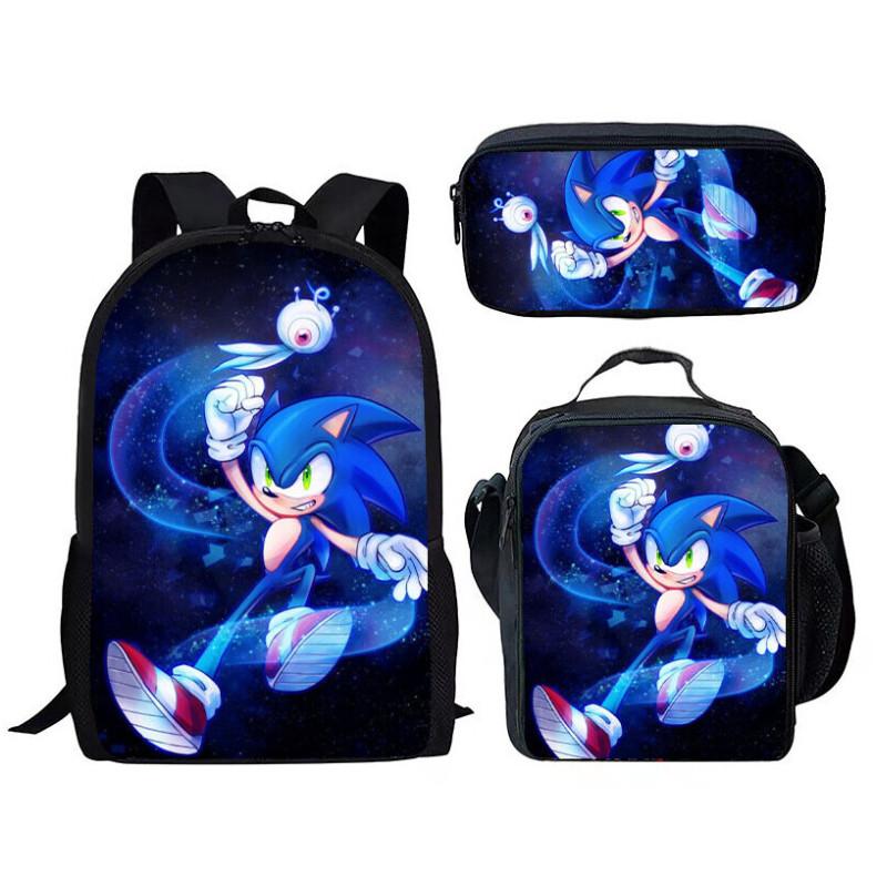 Piece 3 Pattern Schoolbag Lunch Bag Pencil Case Kids Set