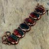 Faceted Ammolite Bracelet Electroformed Copper Bracelet Adjustable Chain Bracelet Handmade Gemstone Jewelry Brand New Bracelet Gifts For Her