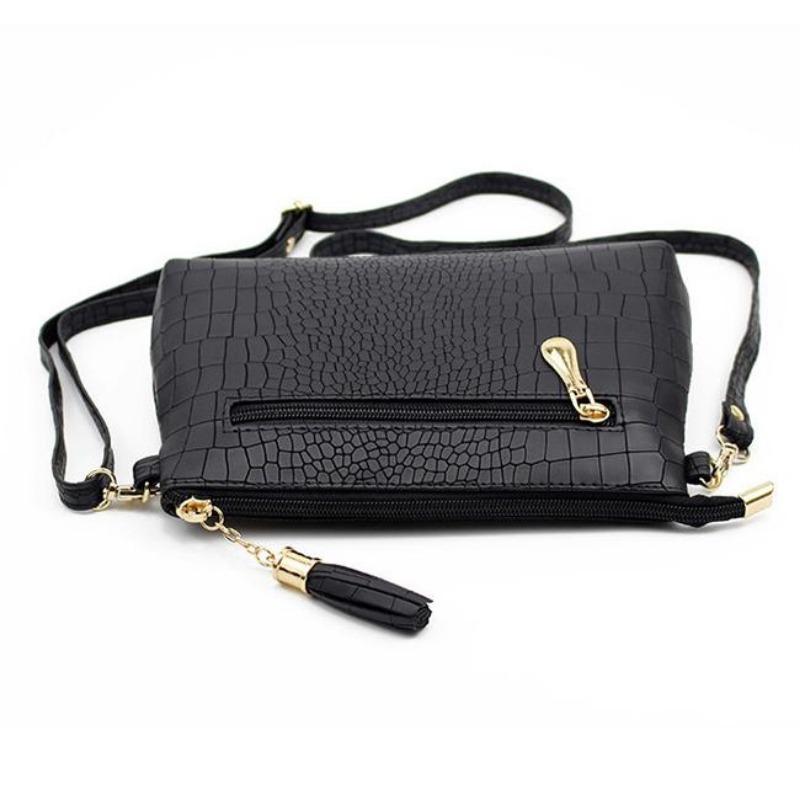 Mini bolso de hombro para mujer, bolsos de mensajero dulces cruzados de diseñador con borlas