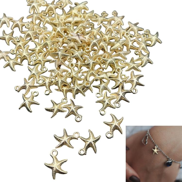 50PCS Sea Creature Themed Charm Pendants Jewelry Making Supplies Star Fish Charm Pendant for Necklace Bracelets