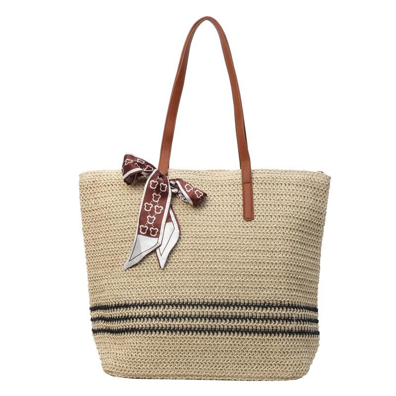 Large Capacity Straw Woven Bag Women's Shoulder Bag Tote Bag
