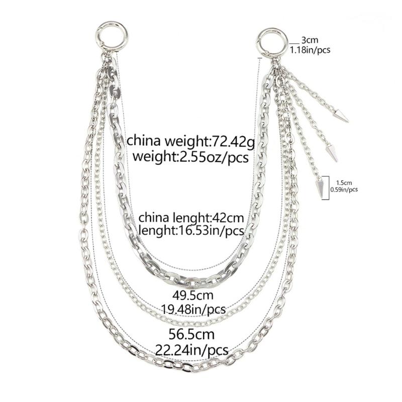 Pants Chain Punk Jeans Chain Wallet Jewelry Unisex Trousers Ornament Aesthetic Metal Chain for Party/Daily Wear