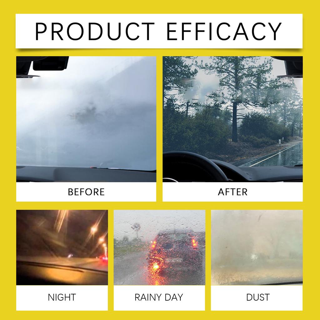 Rayhong Car Glass Cleaner Anti-Fog Two-in-One Windshield Cleaner Brightening and Oil Film Removal Anti-Fog Agent 100ml