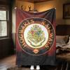 1pc Hogwarts Railways Coat of Arms Crest Outdoor Flannel Throw Blanket All Season Soft Warmth,Home Decor 1031253