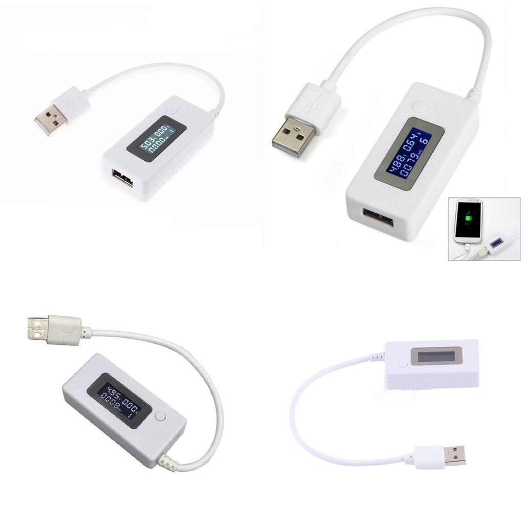 Tester Voltmetro USB Tipo Puntatore Colore Bianco Ingresso 1V Uscita 14.4V 0.3V