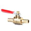 1/4 Kleines Ventil 6mm 8mm 10mm 12mm Schlauchtülle Inline Messing Wasser Öl Luft Gas Hahn Absperrventil Kraftstoffleitung Kugelhahn Rohrverschraubungen mit rotem Griff