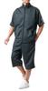 Soleildor Jersey Set with Side Logo Short Perfect for and Size L Men's Tape, Quick-Drying, Sleeves, Sports, Training, Loungewear, Charcoal,