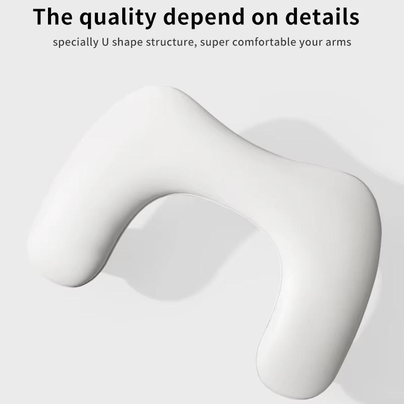 Professional U-Shape Nail Arm Rest for Manicure Premium PU Leather Hand Cushion with Removable Stand Fits UV LED Lamp Space Save