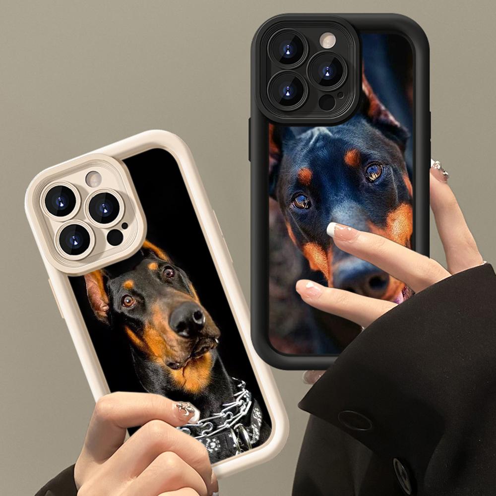 LZ14 Dog Doberman Animal Art Silicone Phone Case for Xiaomi 11 Lite 5G 14T Redmi 14C 13C A3 Note 12 11 9 10 13 Pro Plus Shockproof Back Cover