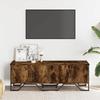 VidaXL Meuble TV chêne fumé 122x34x41 cm bois d'ingénierie, support TV, buffet TV, meuble multimédia, banc TV, meuble hifi, 848586