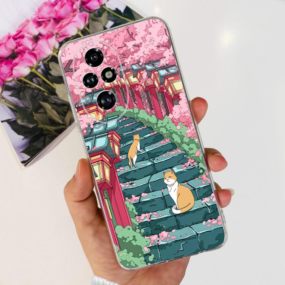 For Huawei Honor 200 Pro 5G Case New Stylish Flower Slim Soft Clear Silicone Phone Cover For Honor 200 Pro Bumper Honor200 Coque