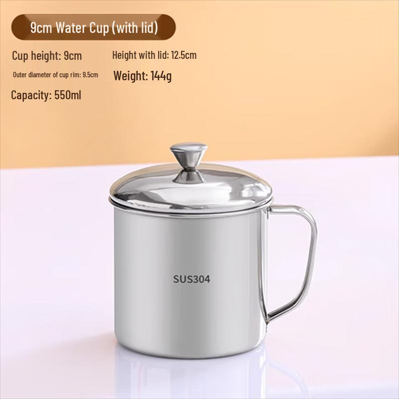Linuo 304 Stainless Steel Tea Cup with Lid