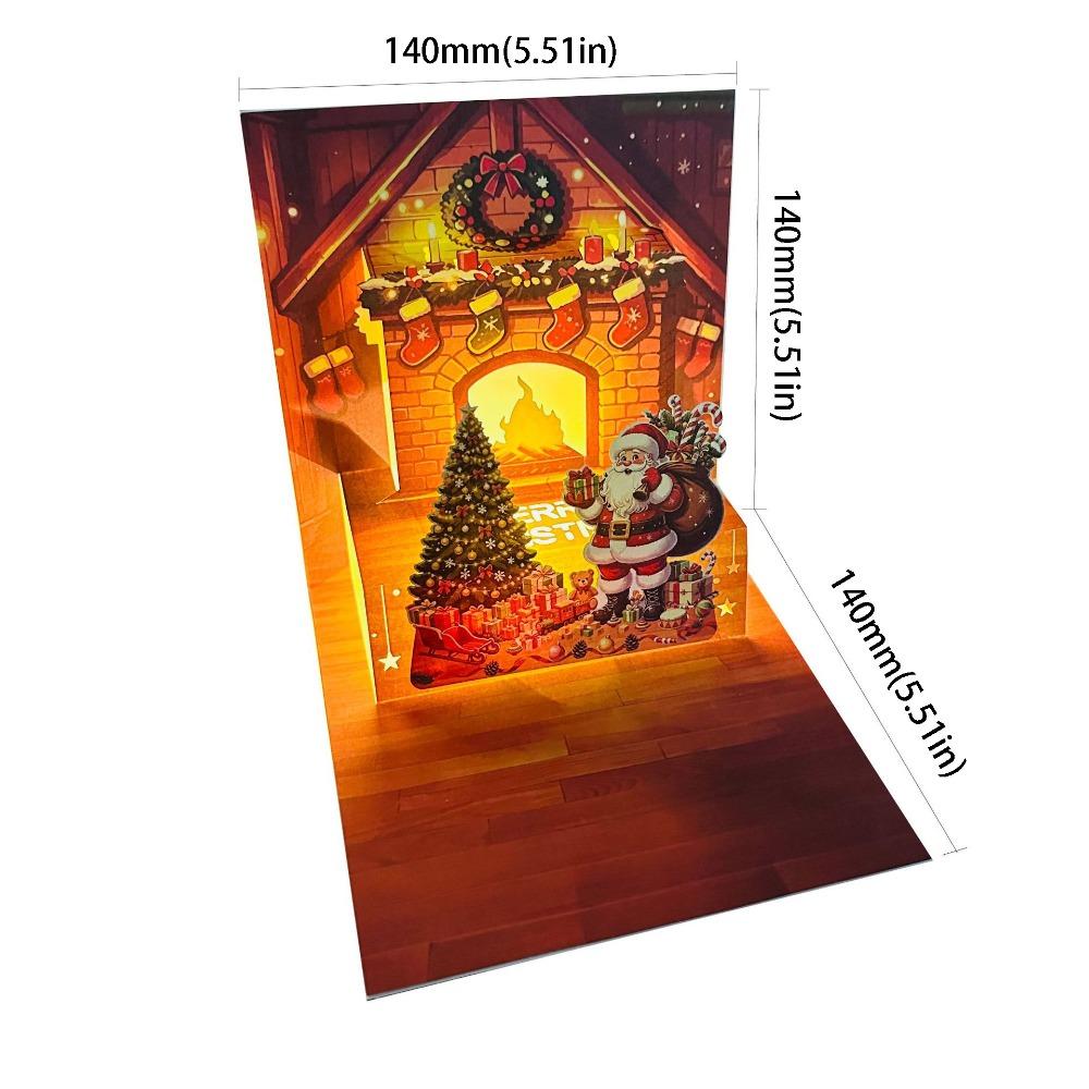 Colorful Christmas Greeting Card Creative Gift Music Christmas Card 3D Christmas Card  Holiday