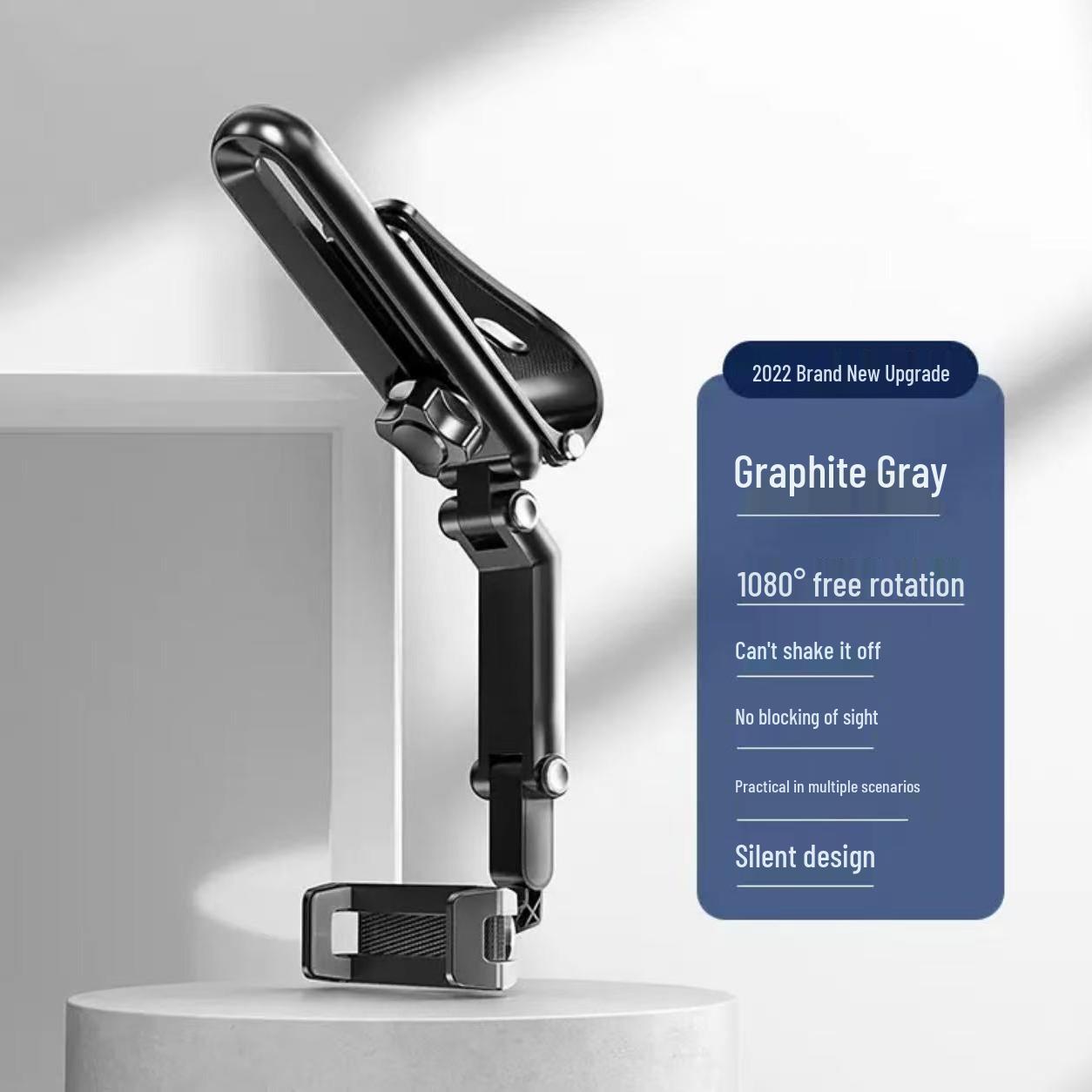 Universal Multi-Functional Car Phone Holder with Sun Visor, Dashboard Mount, and Head-Up Display.