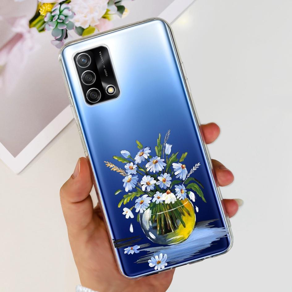 For Oppo Reno 6 Lite Case CPH2365 Reno6 Lite Cover Fashion Butterfly Flower Soft Silicone Funda on OPPO A74 A95 4G CHP2219 Cases