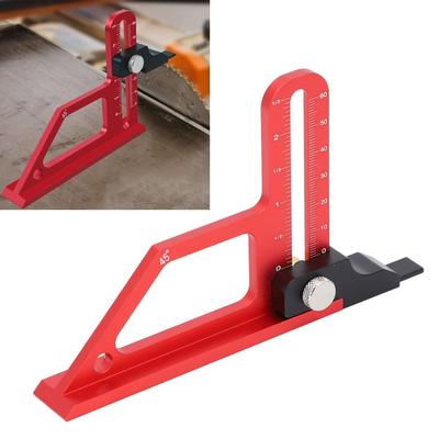 Inch Scale Adjustable Table Depth Gauge Aluminum Alloy 0-60mm Height Measuring Gauge Measuring Tool Height Lock