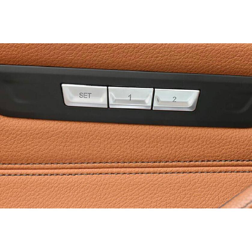 ABS Silver Seat Memory Switch Frame Sticker Trim For BMW 5 Series G30 2018-