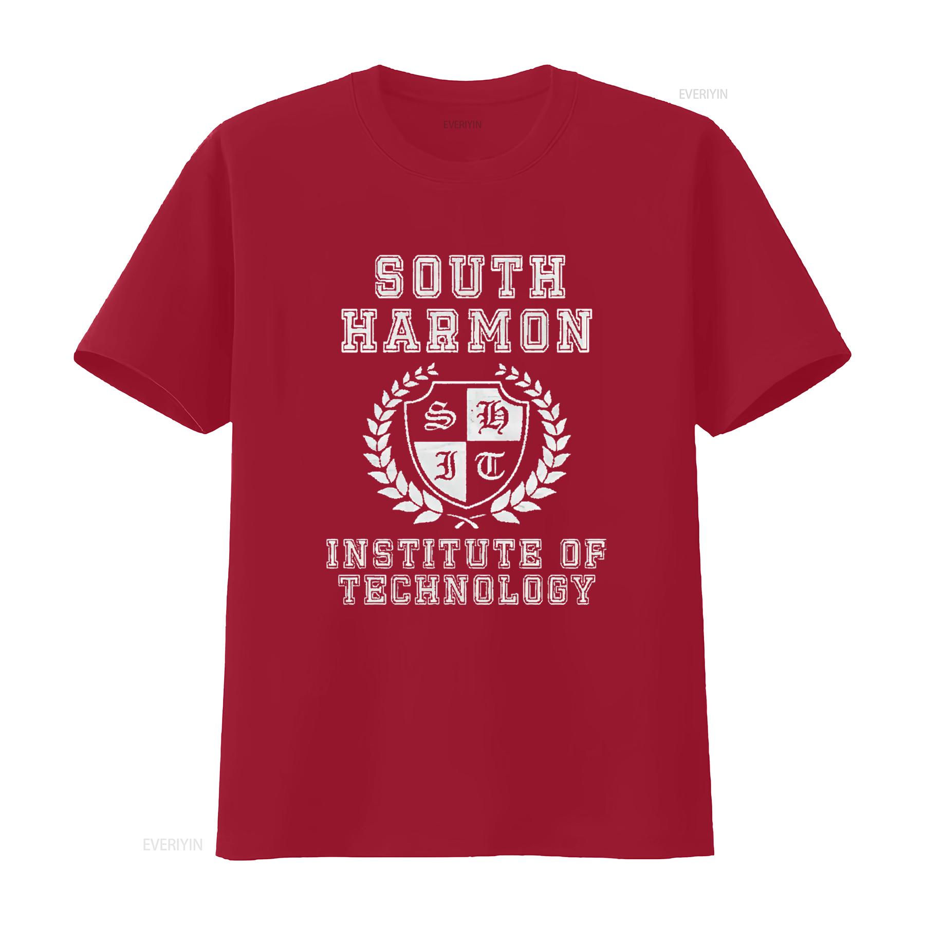 Mens South Harmon Institute of Technology T Shirt Funny Unofficial Accepted Movie Fan Merch Black vintage Washed Slightly S