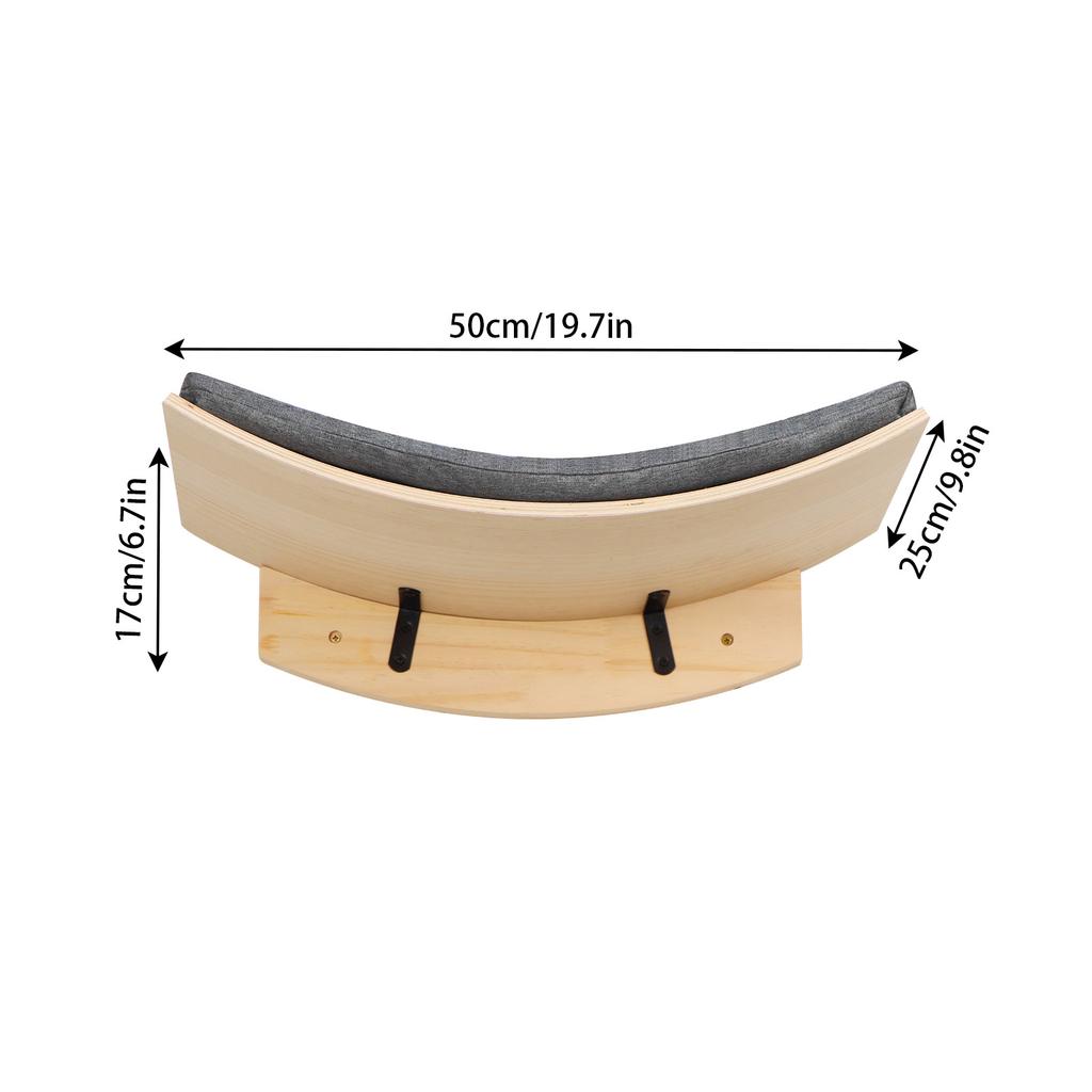 Wall Mounted Cat Shelf Bed with Soft Cushion Cat Perch Indoor Cat Furniture for Kittens & Adult Cats Climbing Sleeping & Playing