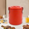 Commercial Stainless Steel Insulated Soup Bucket, 15.85Qt Hot & Cold Food Storage Container, Round Modern Red Insulated Bucket