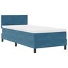 Box Spring Bed with Headboard Dark Blue 90 x 190 cm Velvet