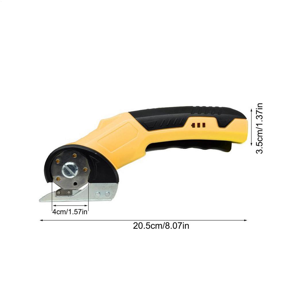 

Електричний різак для картону 320 об/хв Потужний обертовий різак із запобіжним замком та світлодіодним підсвічуванням Ергономічні обертові електричні ножиці для жовтий