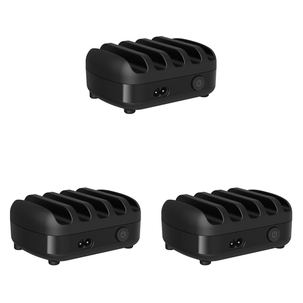 

5-Port USB Charging Station 40W Fast Charging Dock for Android iPhone(Black UK)