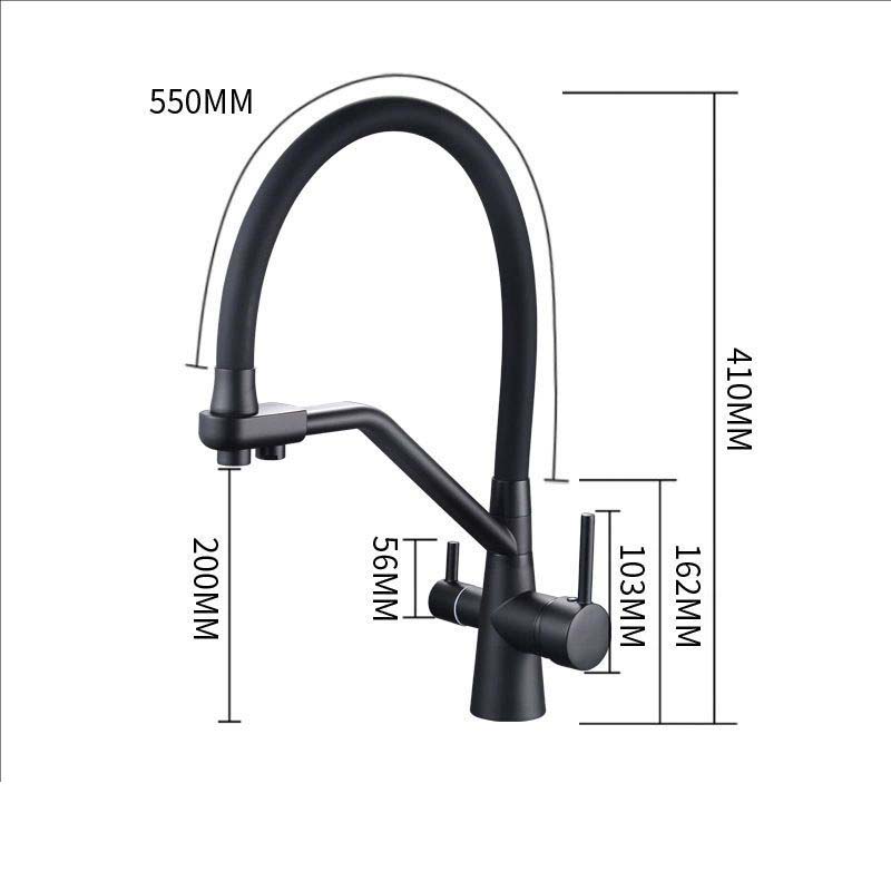 3 in 1 Kitchen Faucet Pure 360 Rotation sink Crane Handles Dual Water Functions Mode Filter Mixer Taps