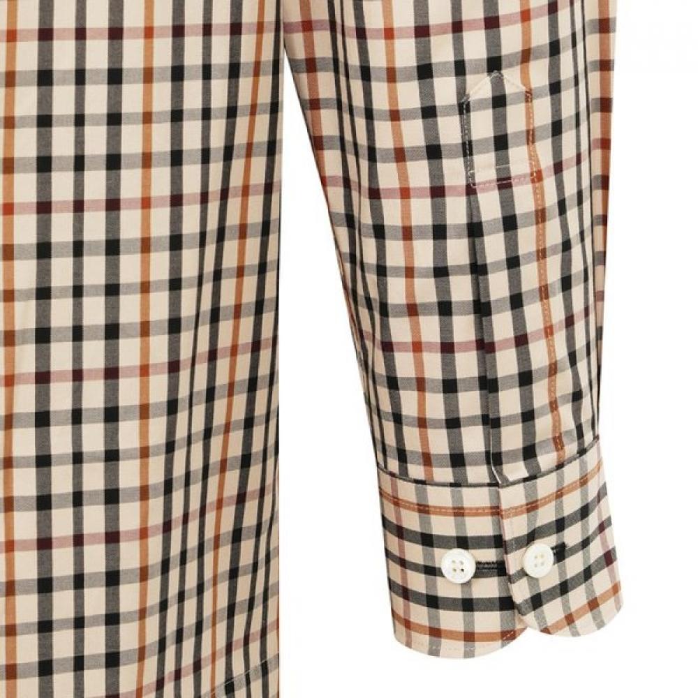DakS Men S Regular Fit 100 Cotton Small Check Shirt dma1Shcl140i1