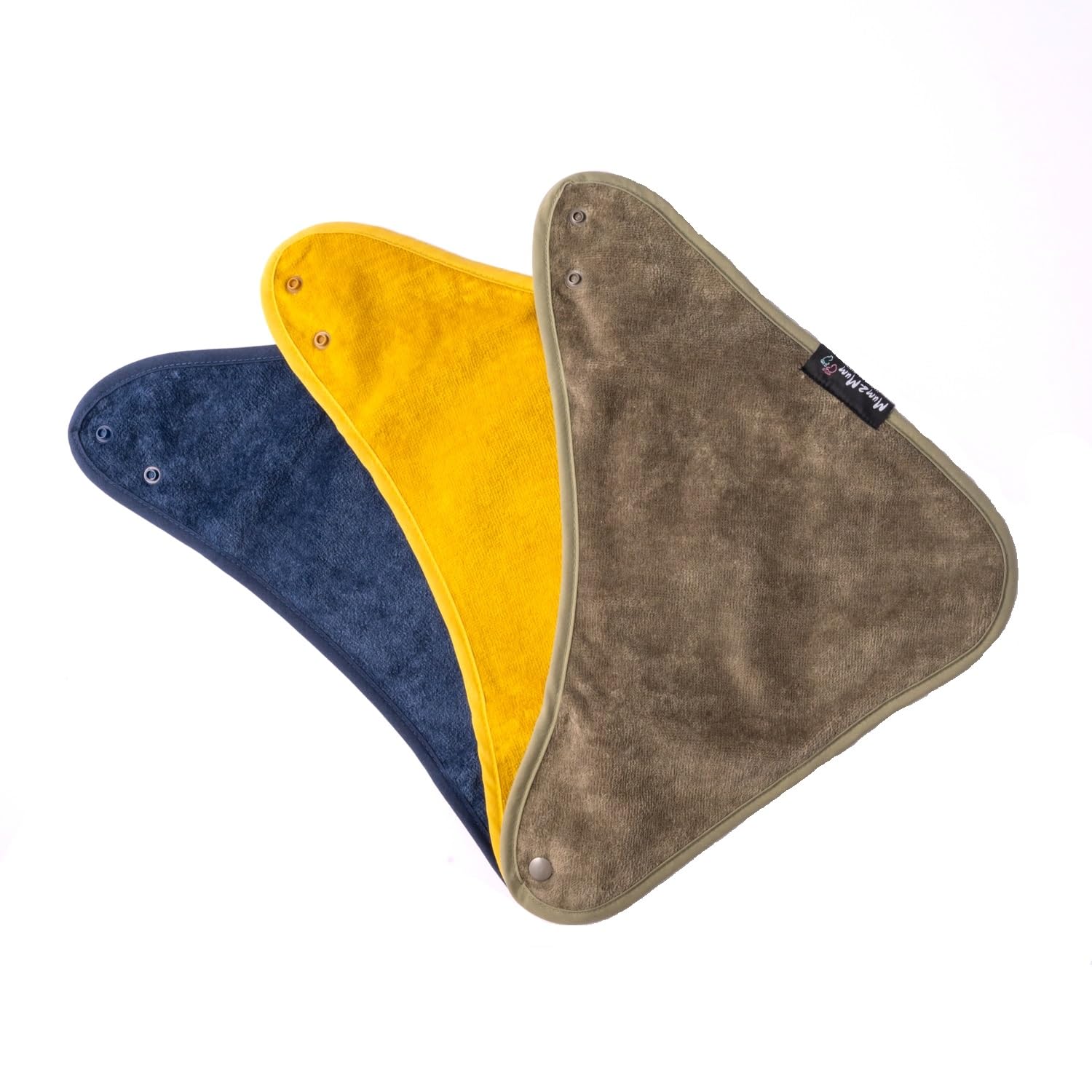 

Mam to Mam Set of Baby and Bandana and One Size 3-Piece Bibs, Bibs, Bibs, Olive, Mustard, Navy,