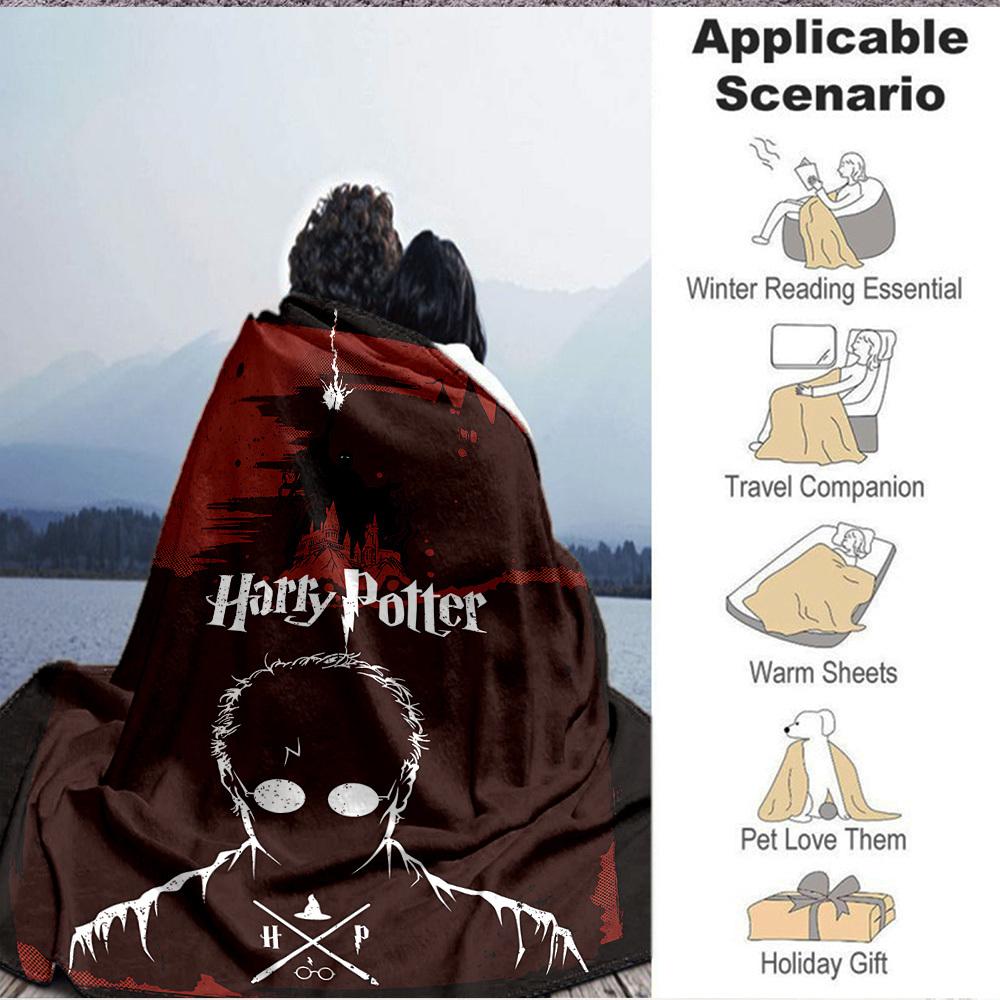 1pc Harry Potter Flannel Blanket, Soft Skin-Friendly with Digital Printing, Various Sizes Available for Family, Friends, Birthday, 145