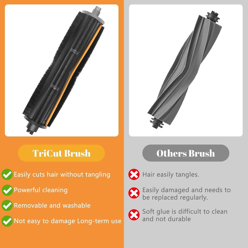 Tricut Brush Compatible For Dreame L10s Pro Ultra Heat, L10 L20 L30 L40 X30 X40 D20 Ultra, F10, Mova E30 E40 P10 P50 Pro Ultra