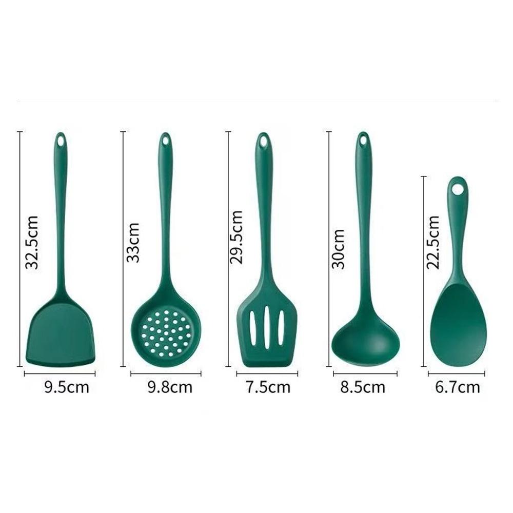 5-piece Cooking Utensil Set, Silicone Kitchen Utensil Set, for Cooking, Non-toxic and Heat-resistant