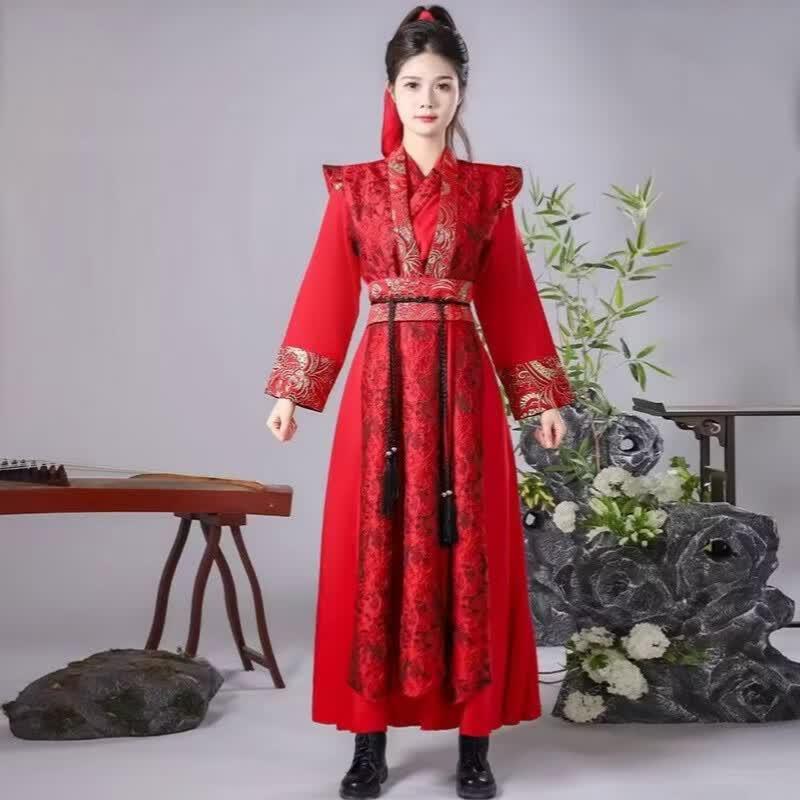 Mulan Rotes Antikes Stil Performance Kostüm